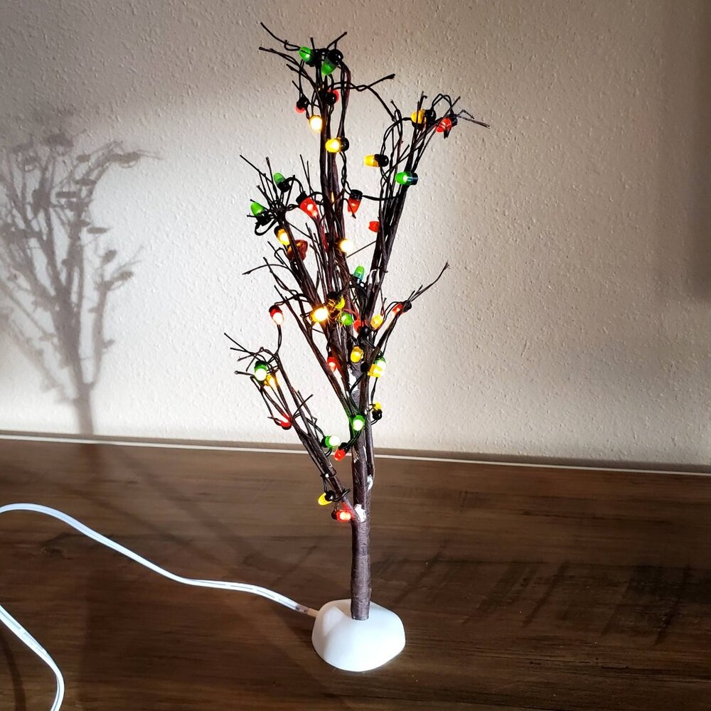 2004 Department 56 Village Accessories Lighted Christmas Bare Branch Tree